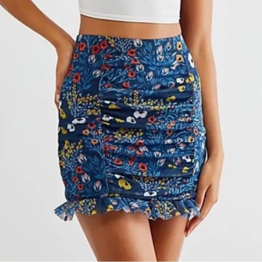 Free People Romi Mesh Mini Skirt size S